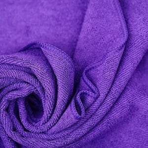 12-Pack Purple Microfiber Hair Drying Towels