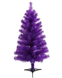 3ft Purple Christmas Tree with Stand for Decor