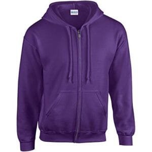 GILDAN Purple Heavy Blend Zip-Up Hoodie