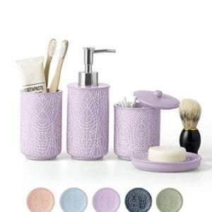 Lavender Purple Bathroom Accessories Set