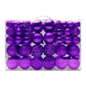 Purple Christmas Baubles (Set of 100)