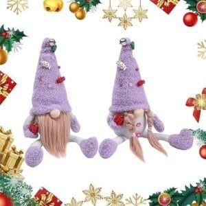 Purple Christmas Gnome Dolls (2 Piece Set)