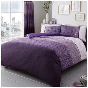 Purple King Size Duvet Cover Set - Polycotton