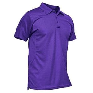 Purple Men's Casual Polo Shirt - Stretchy & Breathable