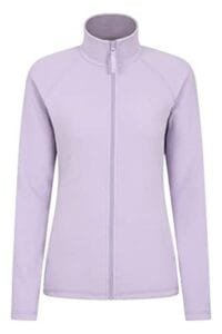 Purple Microfleece Zip-Up Sweater for Women