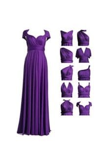 Purple Multi-Way Convertible Infinity Bridesmaid Dress