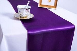 Purple Satin Table Runners - Set of 10