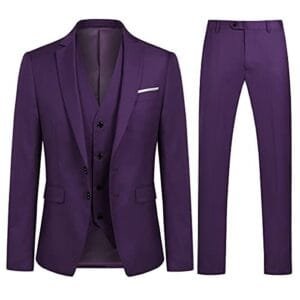 Purple Slim Fit 3 Piece Suit