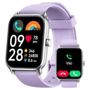 Purple Smart Watch with Alexa - Calls & Fitness Tracking