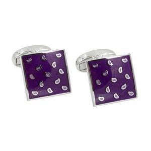 Purple Tear Drop Cufflinks - Perfect Gift for Men