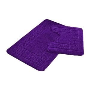 Purple Ultra Plush Bathroom Mats Set of 2