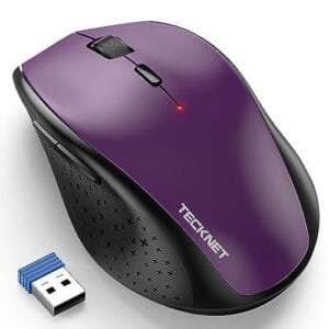 TECKNET Wireless Purple Mouse with 4800 DPI