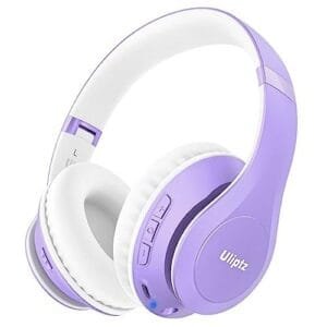 ULIPTZ Purple Wireless Over-Ear Headphones with 65 Hrs Playtime